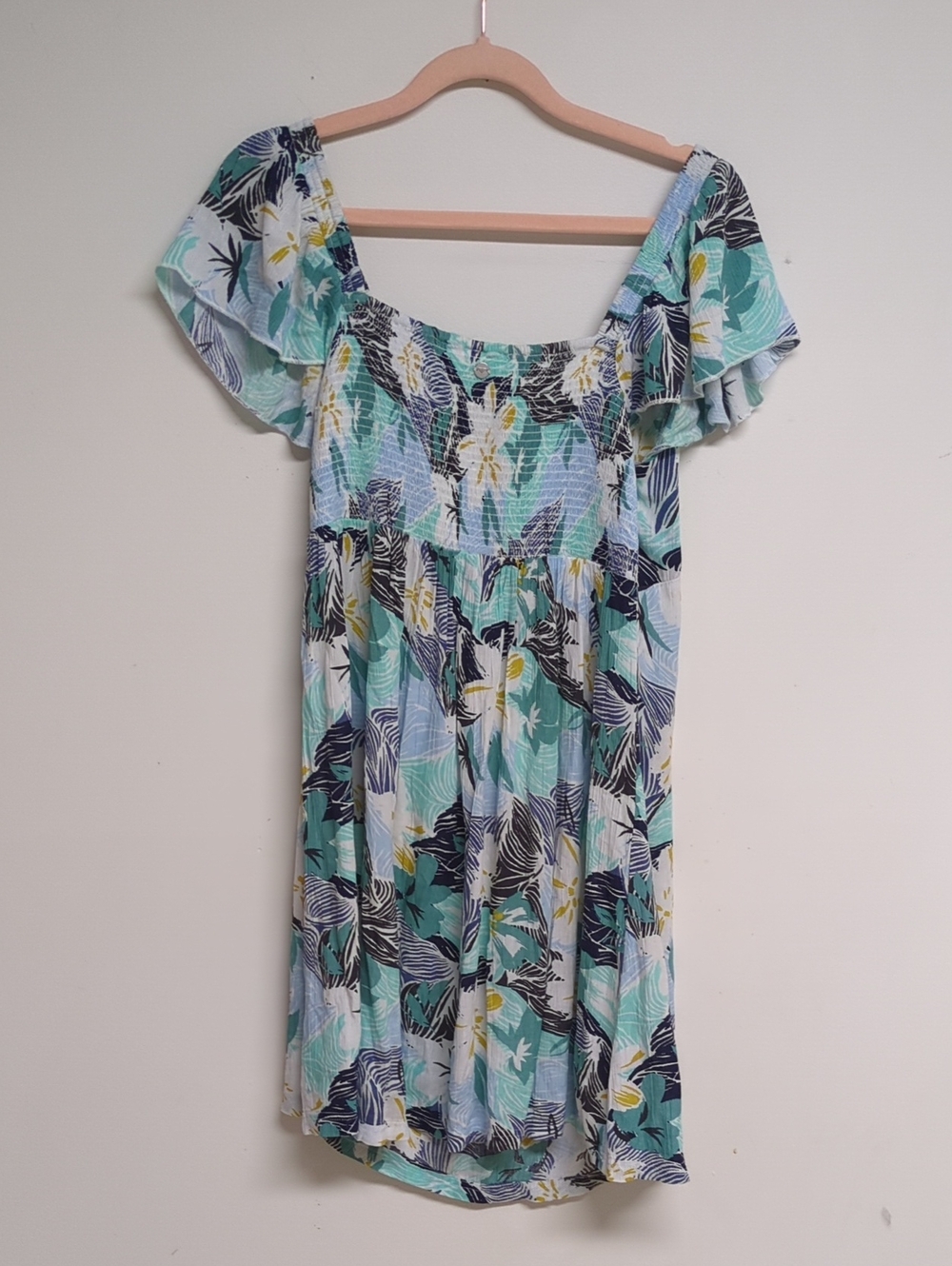 Roxy Ocean View Mini Dress Size Small Tropical Print - Picture 10 of 13